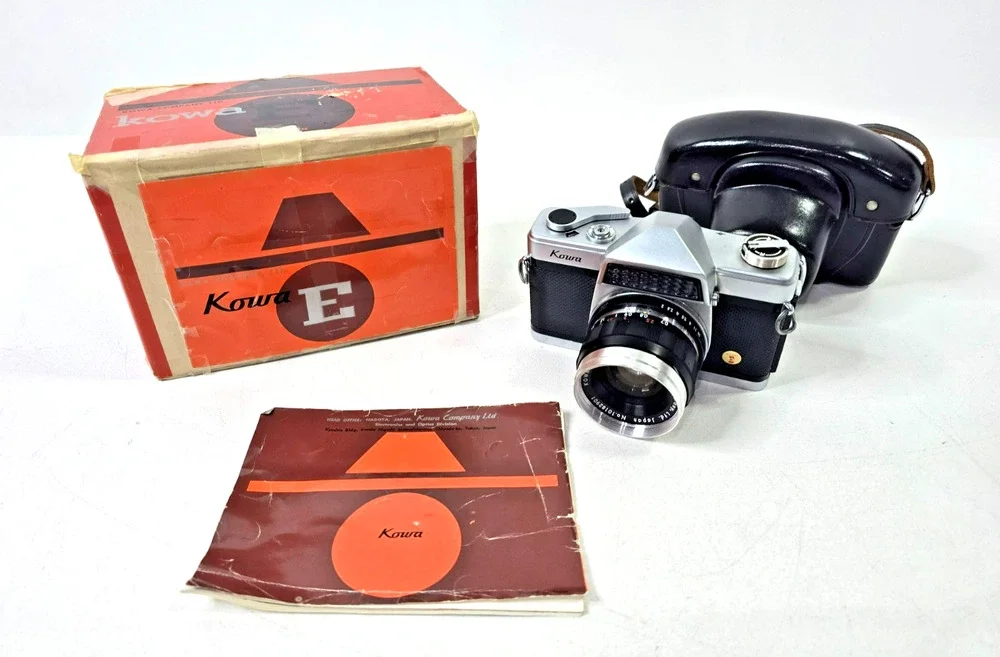 Vintage KOWA Model E 35mm SLR Camera w Case & Box READ